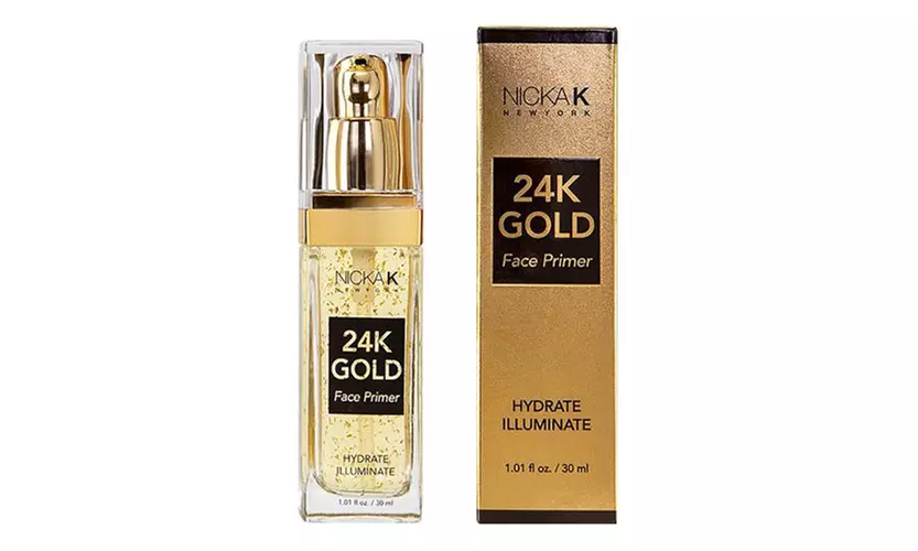 NK 24K Gold Face Primer Hydrate Illuminate Lightweight Makeup Soft Finish 30ml - Primary Image
