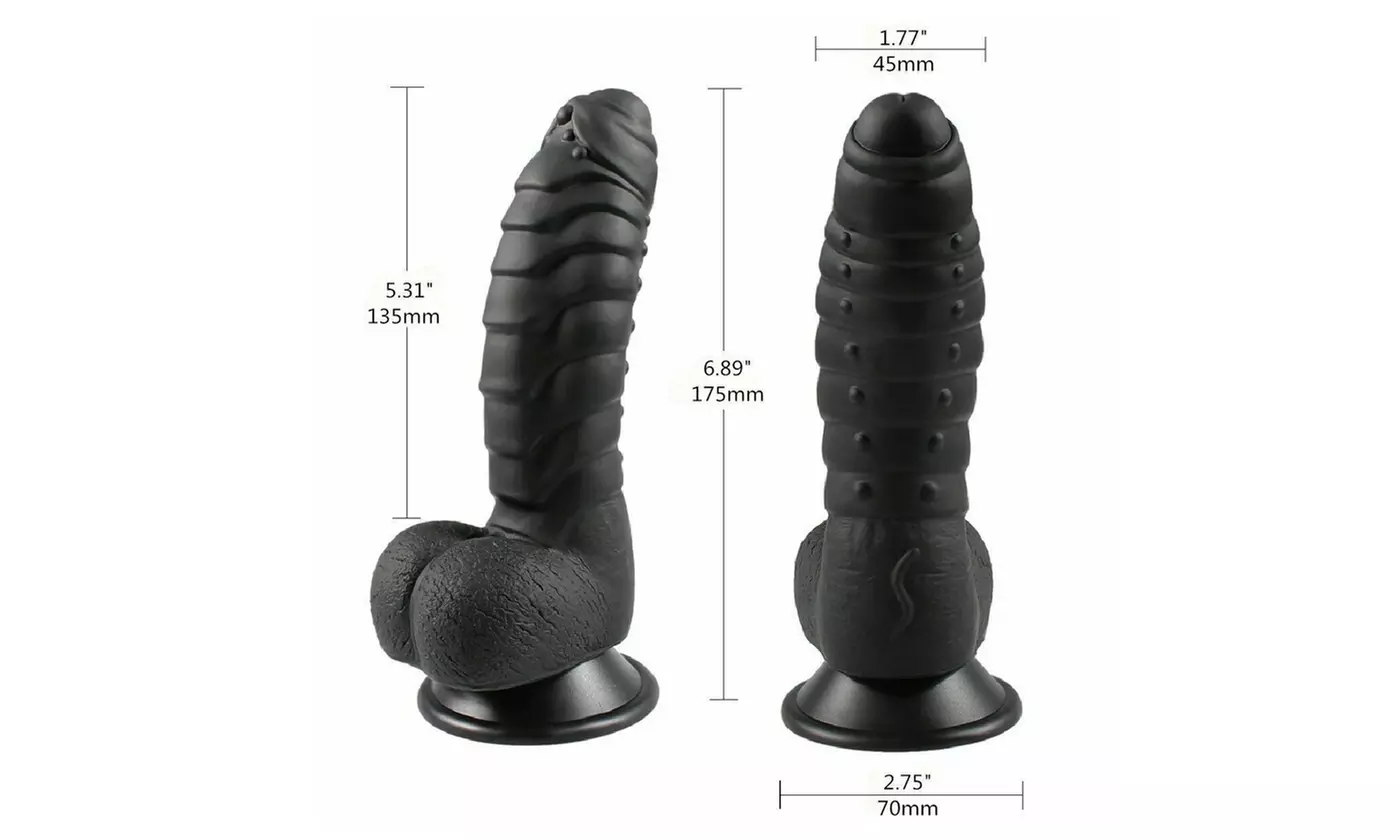 Dragon Ribbed Texture Dildo Suction Cup 7 Inches Silicone G-Spot Masturbation