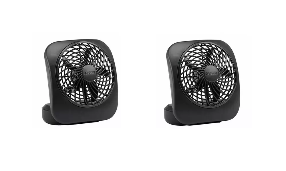 O2Cool 5" Portable 2-Speed Battery Operated Fans (2-Pack) - Second Medium