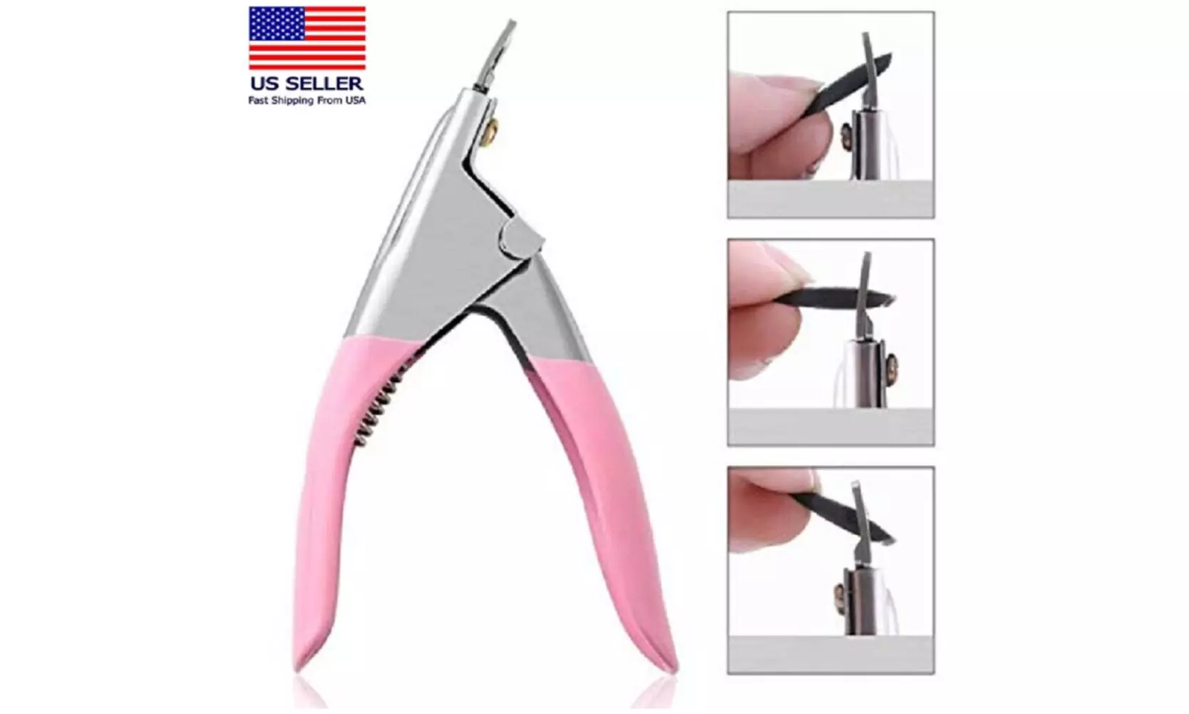 US 1-2 Pcs Nail Tip Clipper Acrylic Art Manicure Cutter U-shape Scissor U Edge