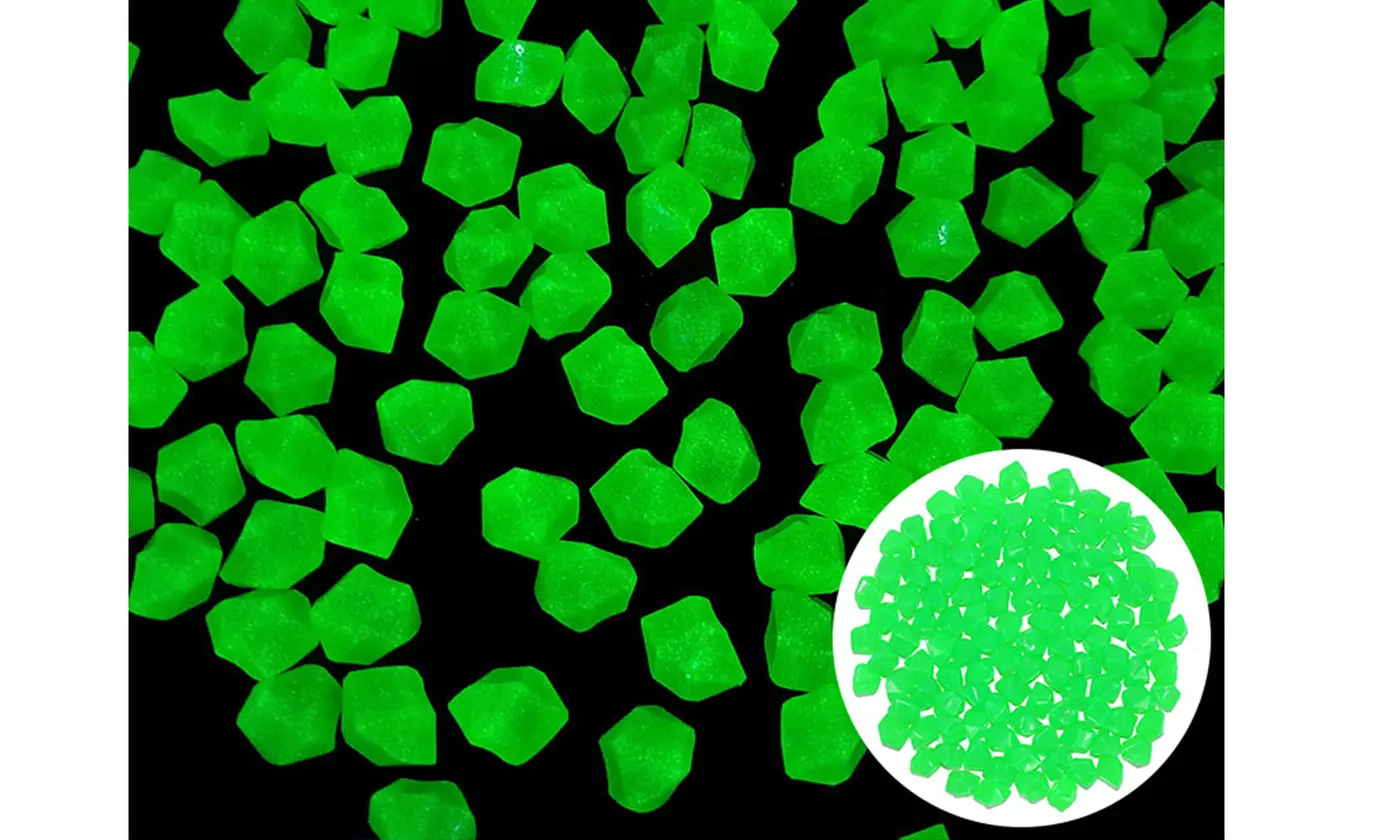 300Pcs/Set Glow in The Dark Pebbles Decorative Luminous Stones Rocks 