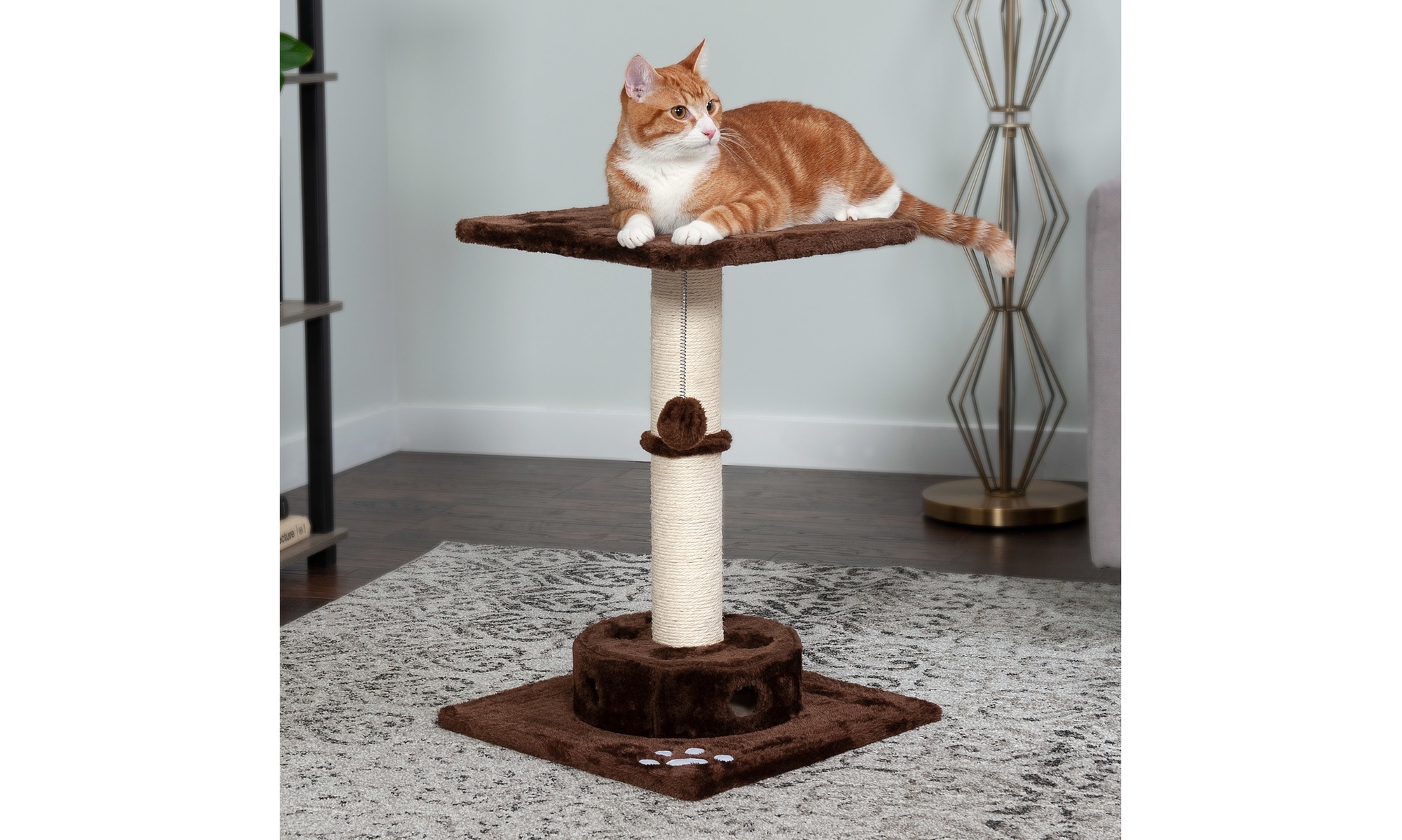 Tiger Tough Scratching Post with Cat-IQ Busy Box