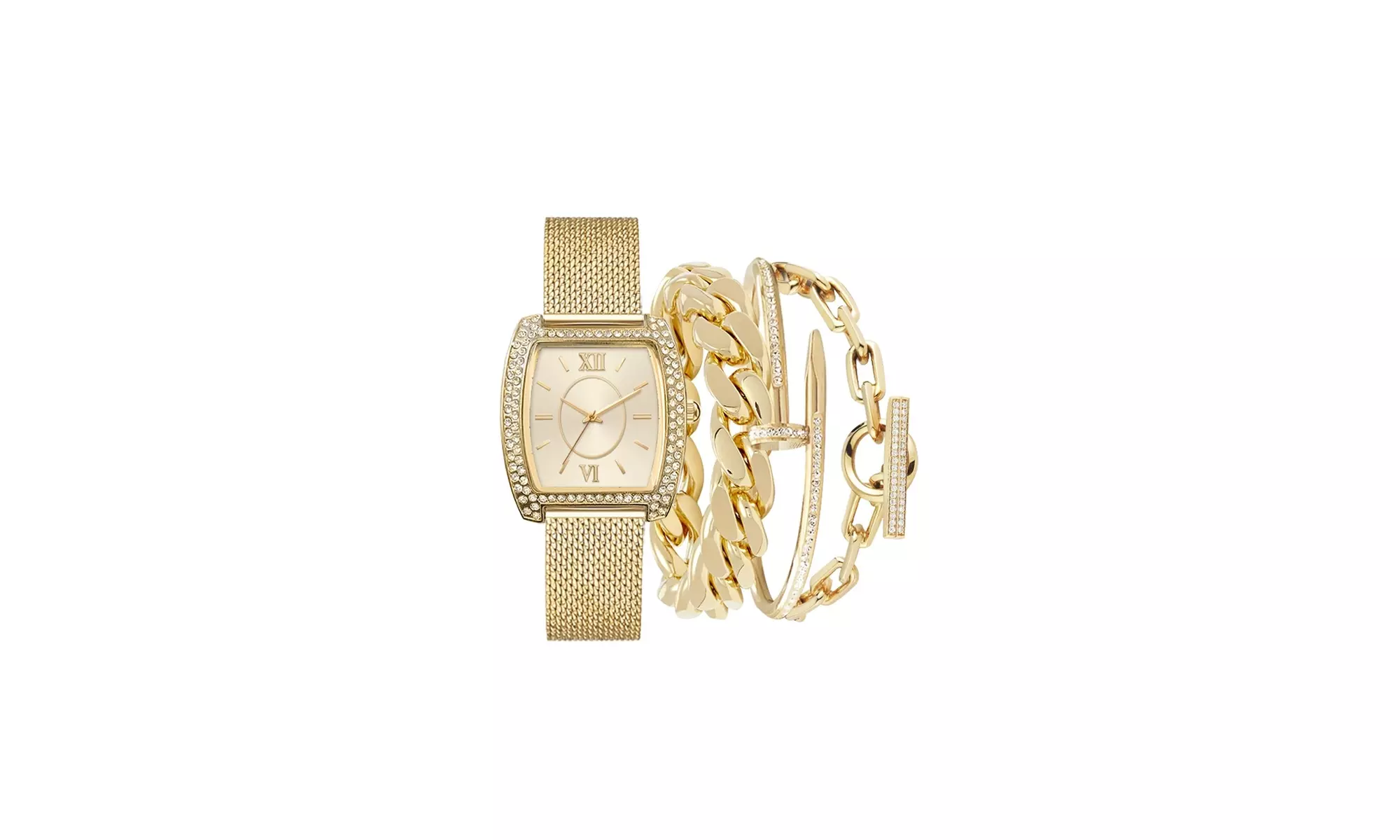 American Exchange Women's Quartz Watch With Stackable Bracelet Set - Primary Image