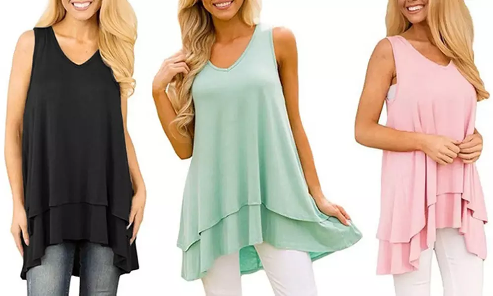 Leo Rosi Women's Marilyn Sleeveless Top. Plus Sizes Available. - Primary Image