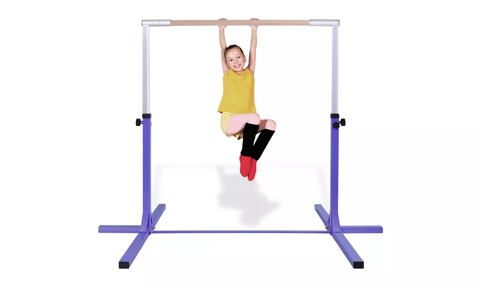 Costway Gymnastic Steel Horizontal Training Bar Junior Home Practice 3'-5'  - Primary Image