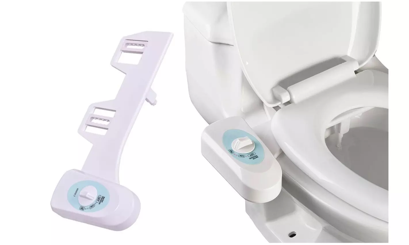 Easy Bidet Flash Water Toilet Seat Attachment No Electric Single Nozzle - Primary Image