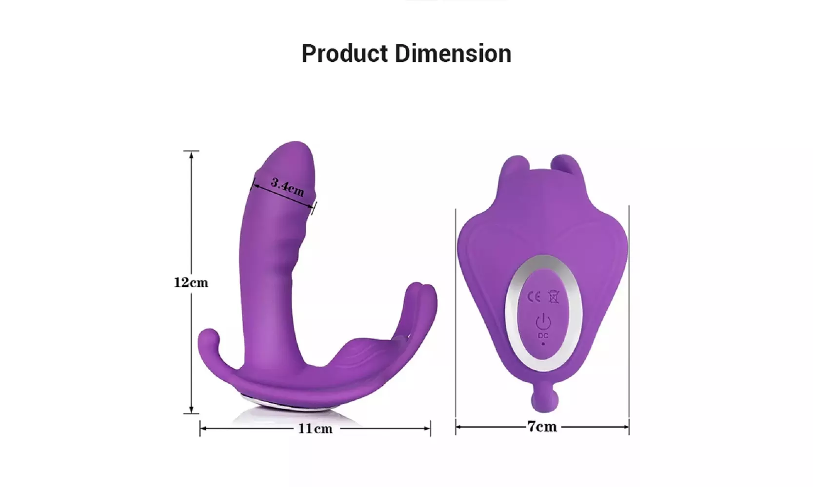 Wireless Remote Control Waterproof Wearable Silicone Butterfly Panty Vibrator