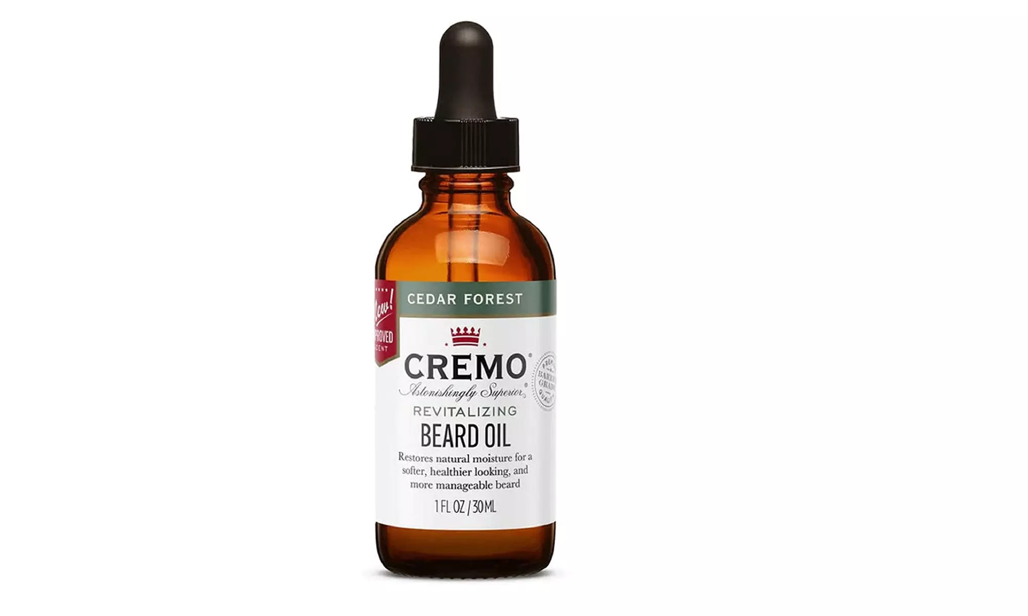 Cremo Beard Oil, Revitalizing Cedar Forest, 1 fl oz - Restore Natural Moisture - Primary Image