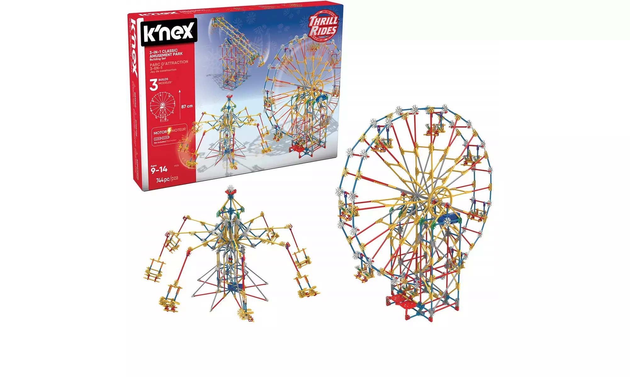 K'NEX Thrill Rides - 3-in-1 Classic Amusement Park Building Set  - Primary Image