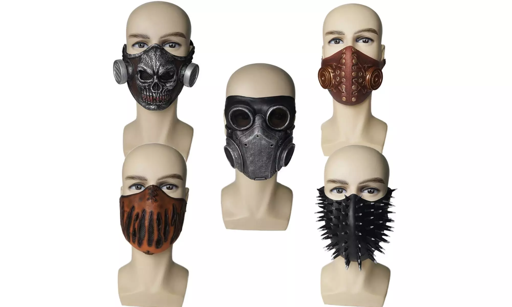 Halloween Cosplay Steampunk  3D Silicone Half Mask - Primary Image
