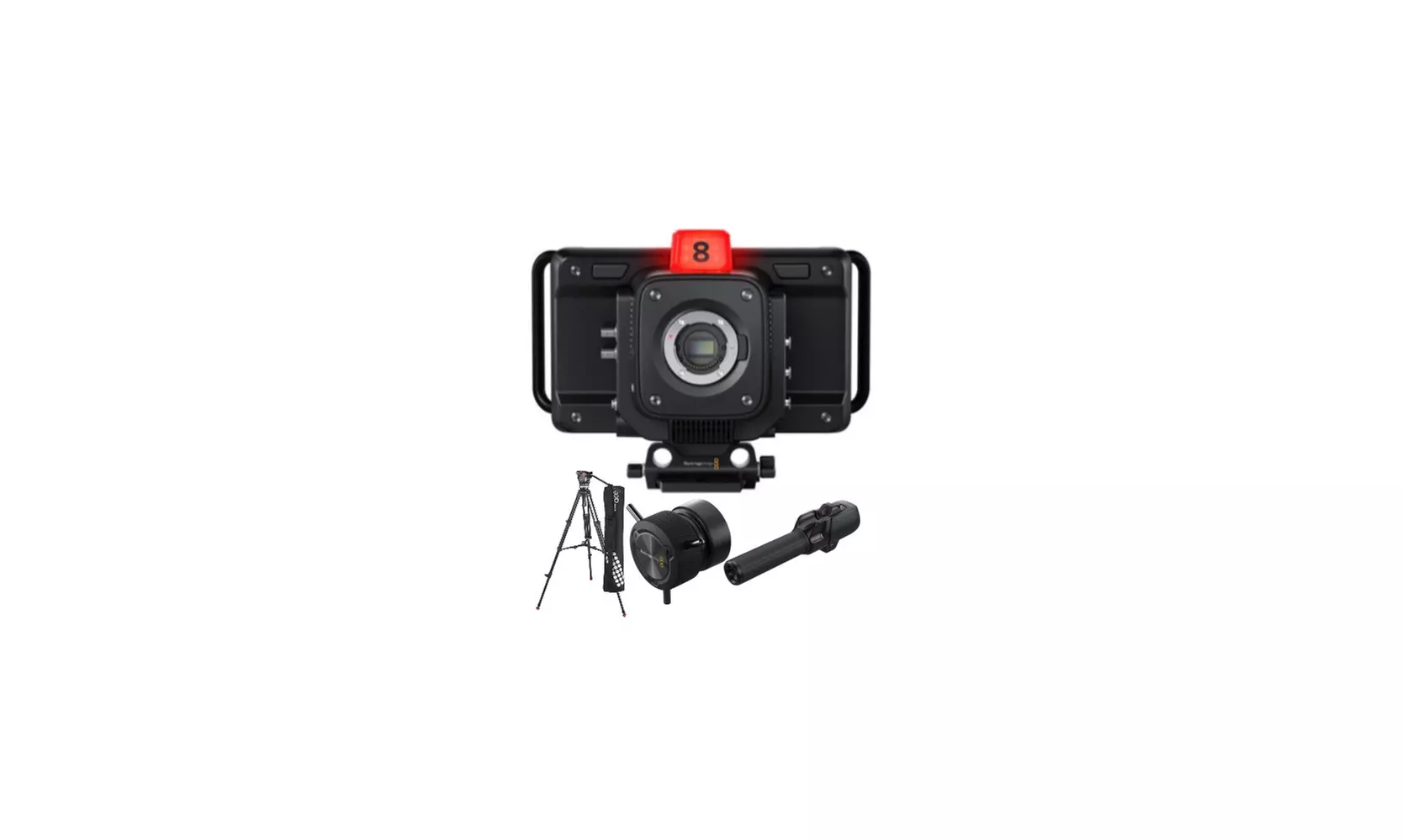 Blackmagic Design Studio Camera 4K Pro with Head Tripod, Focus and Zoom Demand - Primary Image