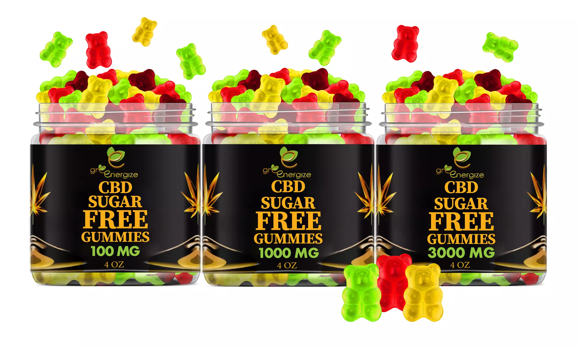 CBD Gummies SUGAR FREE Fruit Flavor 100-300 MG from Greenenergize - Primary Image