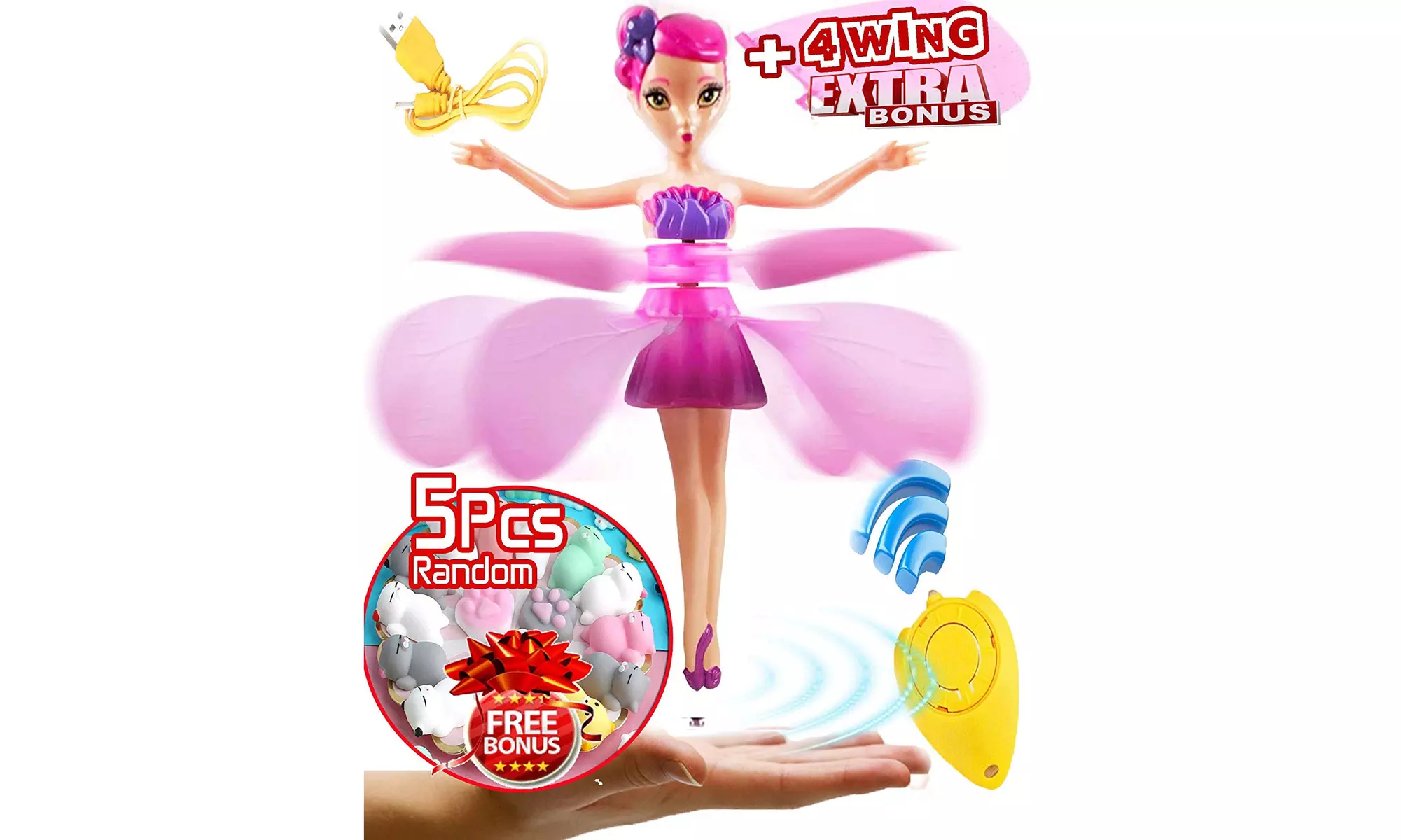 Akargol Flying Fairy Doll - Magic and Best Gift for 6 Year Old Girl Kids Toy - Primary Image