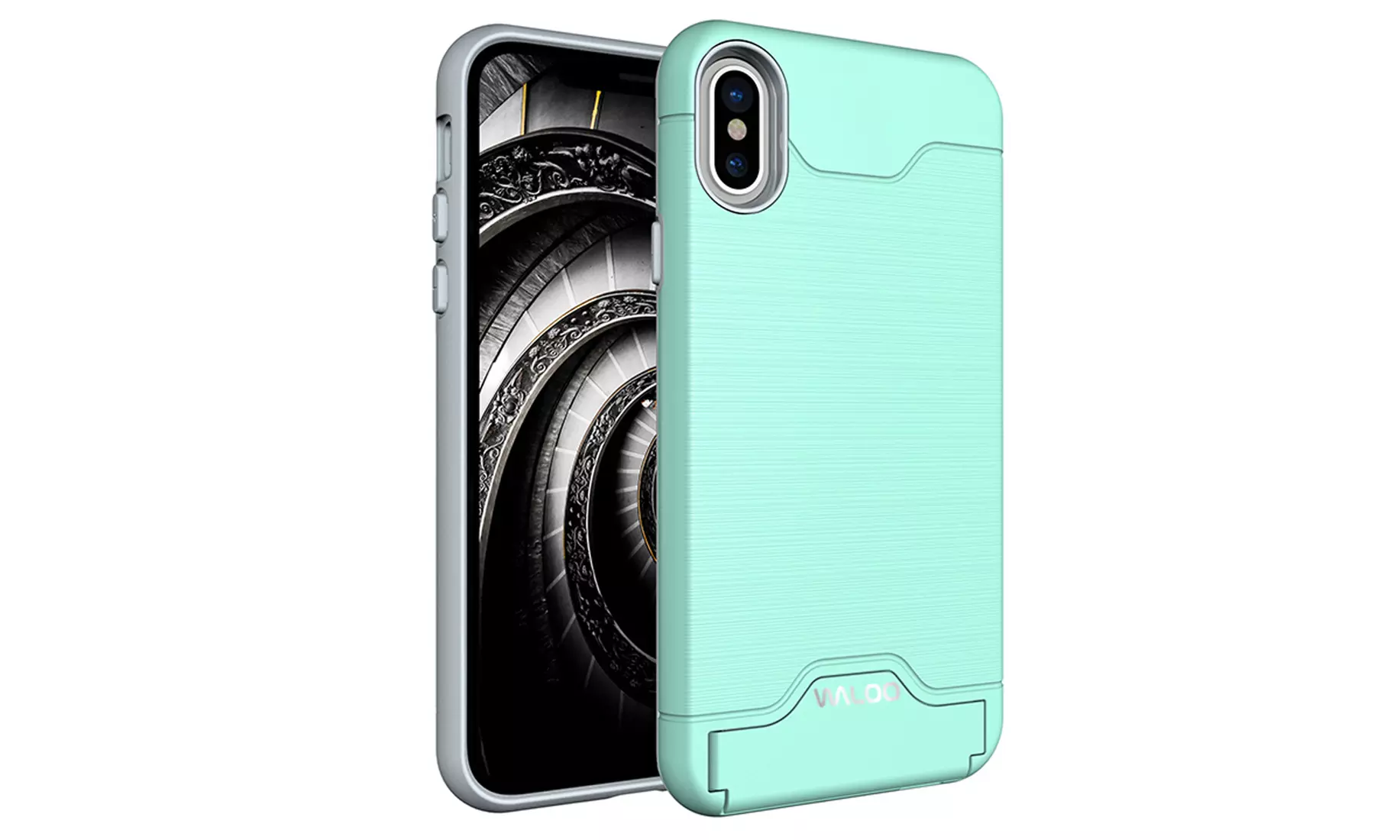 Waloo Brushed Kickstand Case for iPhones 