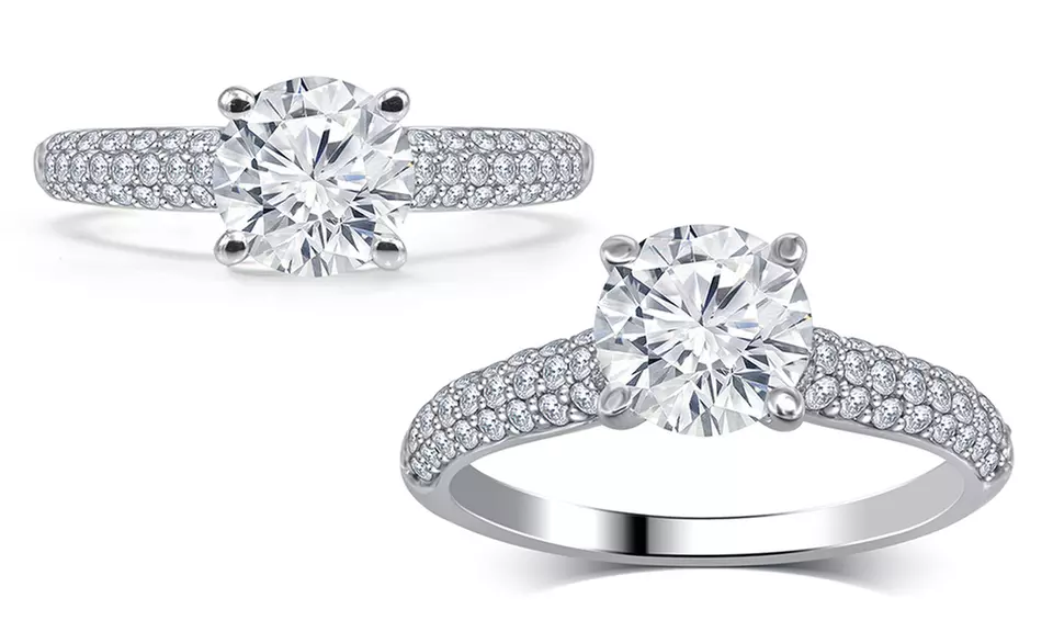 1.25 CT Round-cut Diamond Engagement Ring in 14K White Gold Jewelry for Women - Primary Image