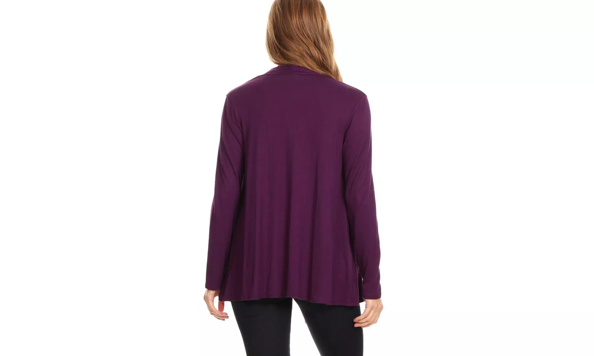 Solid Lightweight Soft Long Sleeves Open Front Cardigan