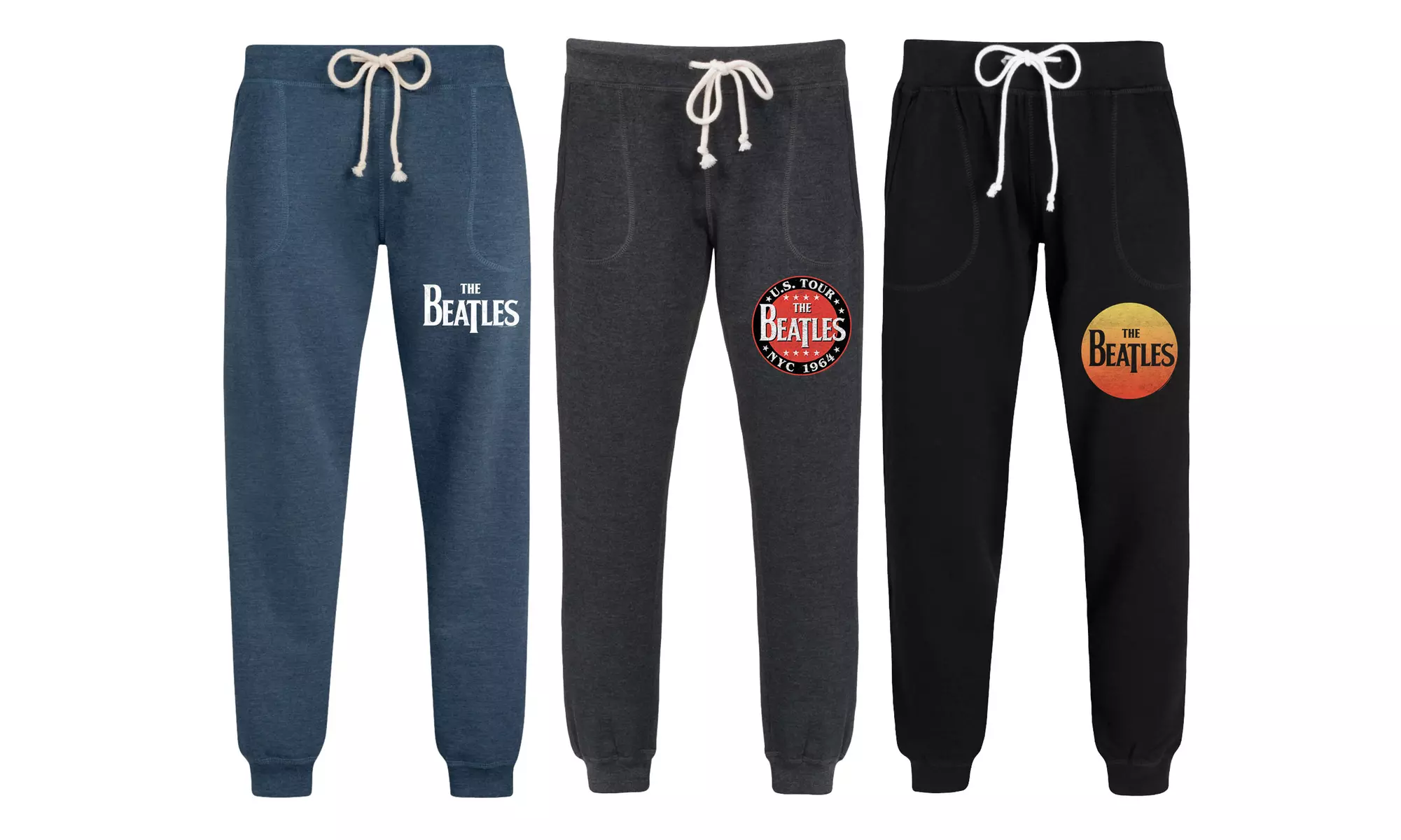 Women's Beatles Retro Vintage 60s Rock Band Joggers In S-4X - Primary Image