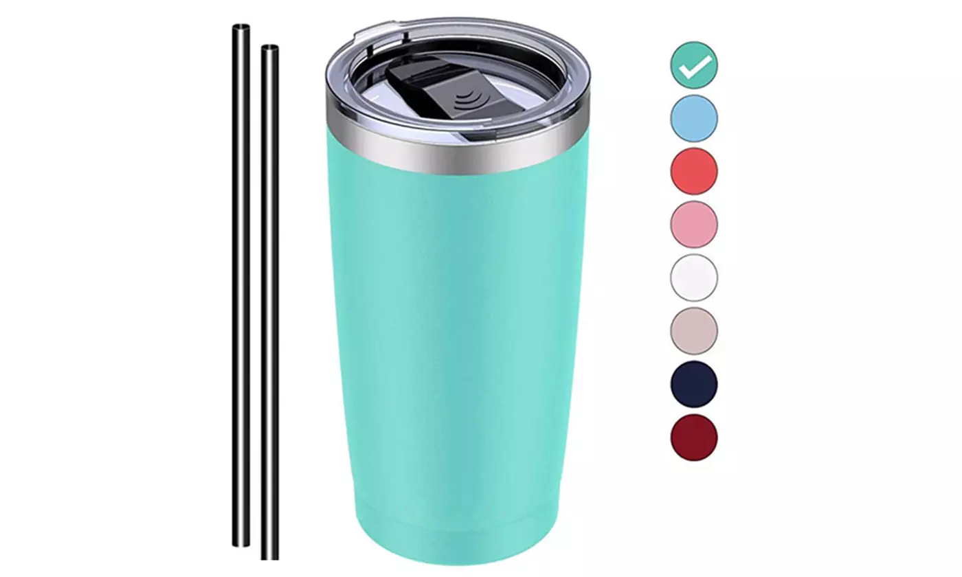 20 OZ Stainless Steel Tumbler Double Wall Insulated Tumbler Coffee Mug With Lid - Primary Image