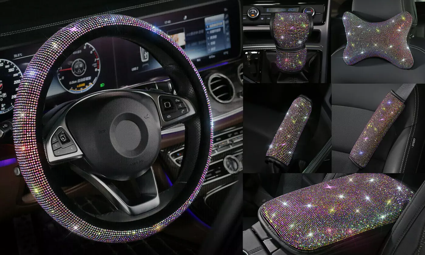 Universal Car Luxury Bling Rhinestone Diamond Automotive Interior Accessories - Primary Image