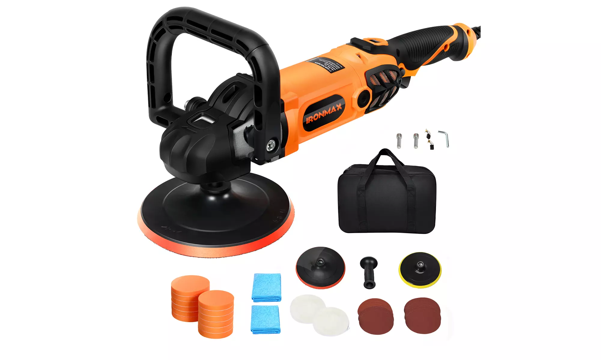 IRONMAX 7''/6'' 1400W Electric Buffer Polisher 6 Variable Speed Waxer Sander - Primary Image