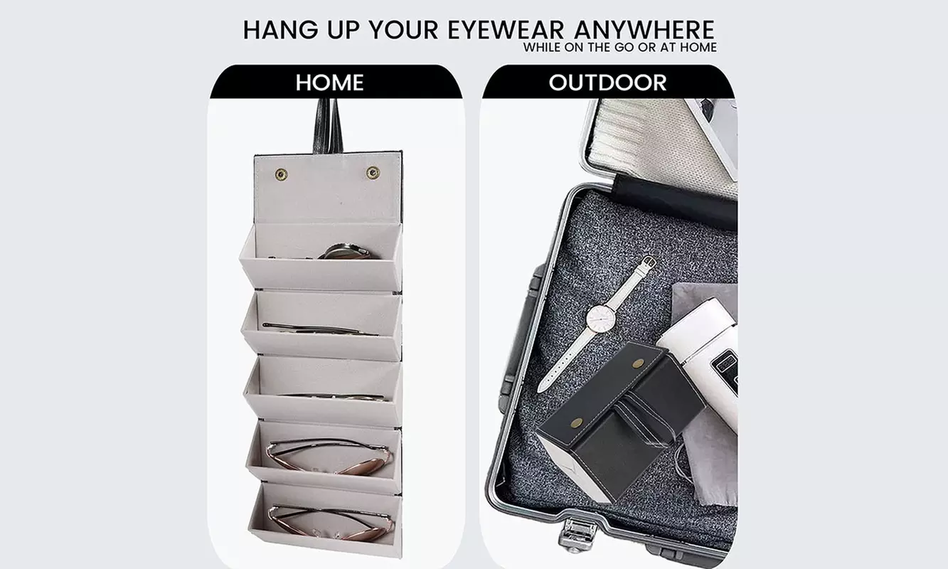 Travel Glasses Case Multiple Pairs Portable Eyeglasses Storage Case