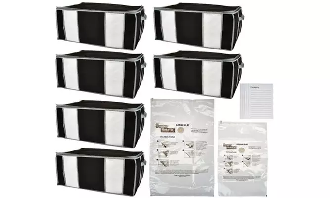 SuperPack 6 Jumbo Totes w/ Compression Bags Plus 2 Bag Bonus - Primary Image