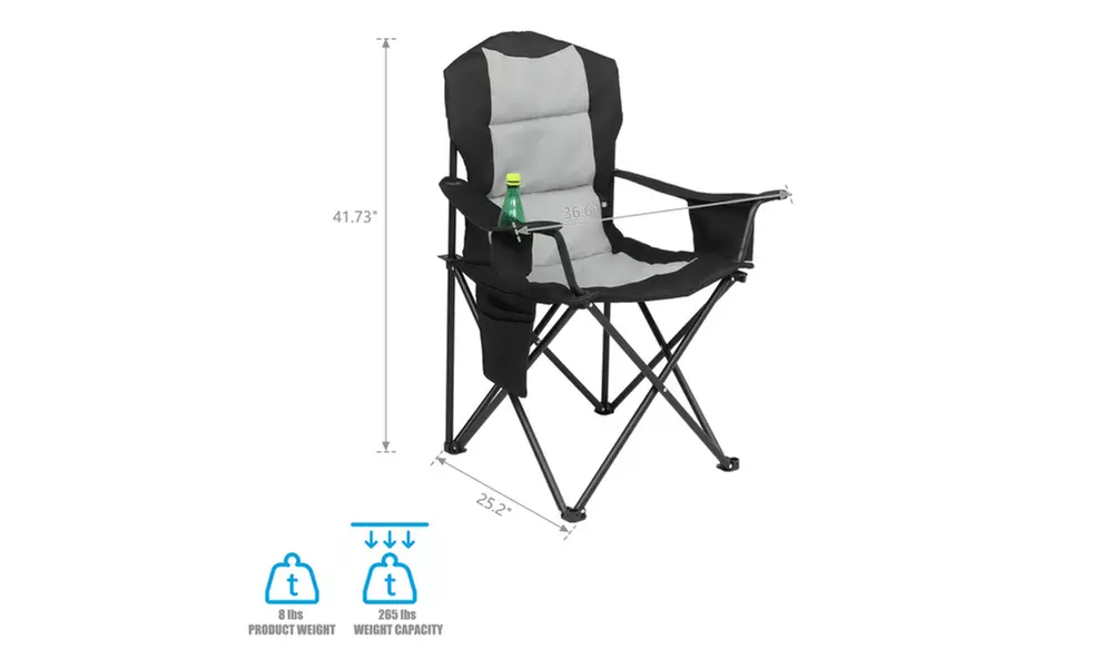 Folding Camp Chair black 55*55*108cm