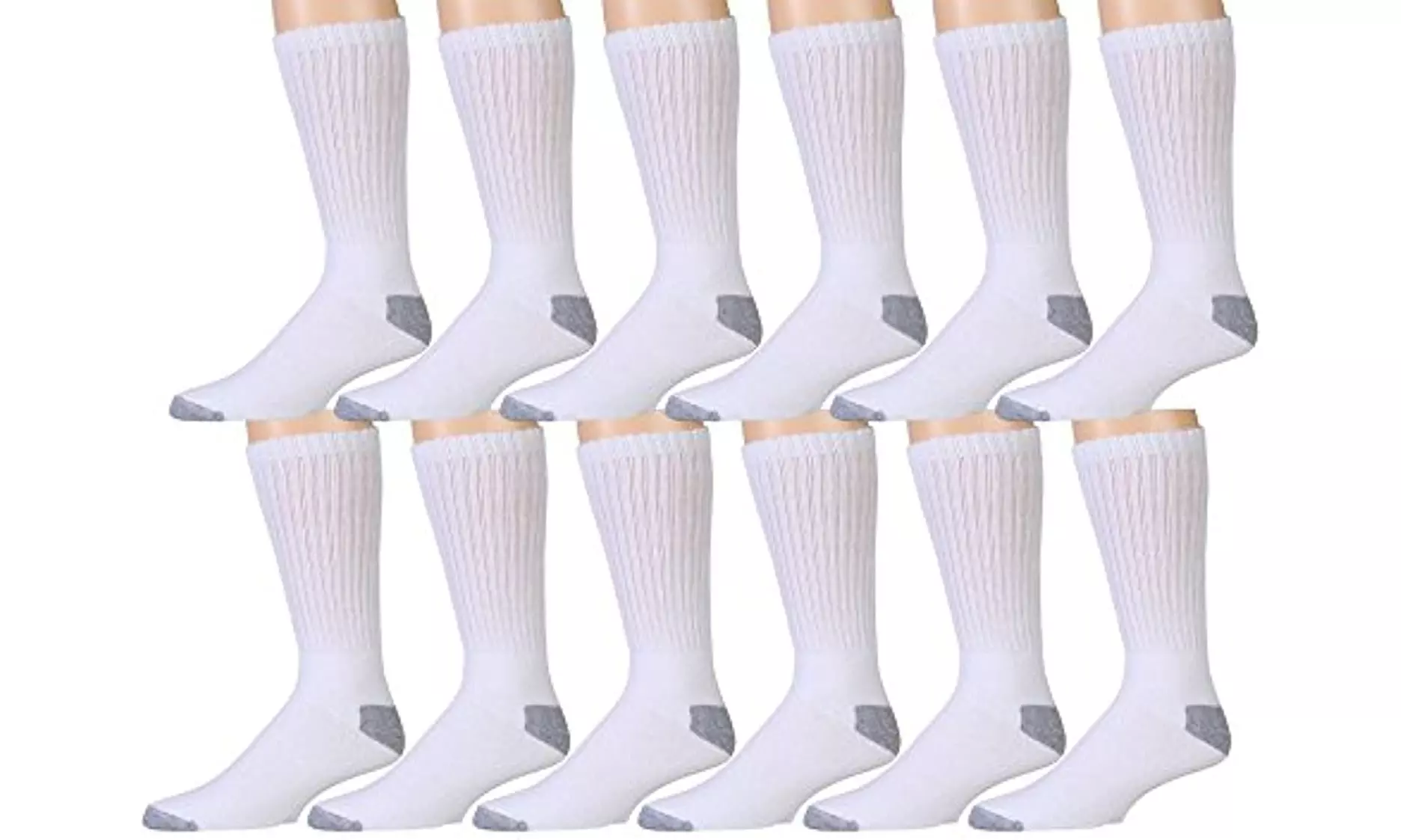 SOCKSNBULK 12 Pairs Of Athletic Crew Socks for Men, size 10-13 - Primary Image