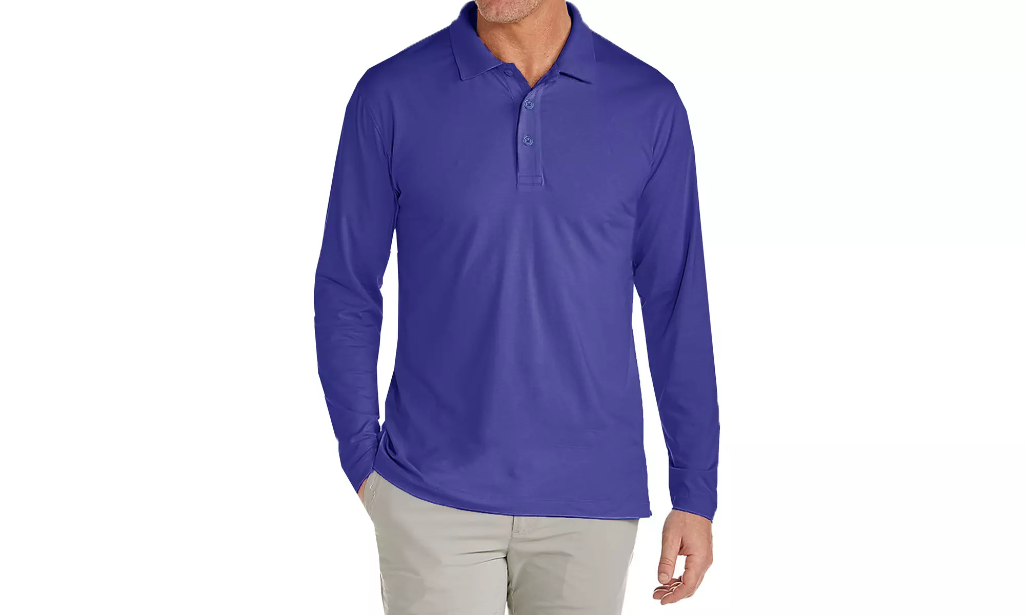 Galaxy By Harvic Men's Long Sleeve Pique Polo Shirt (S-2XL)
