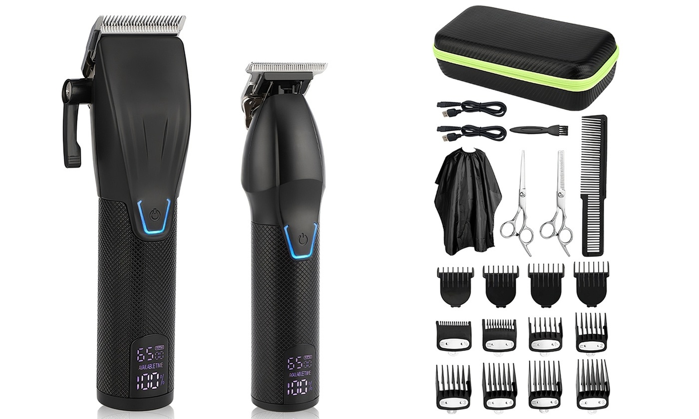 iMounTEK Men's Cordless Electric Hair Clipper and Trimmer Grooming Kit
