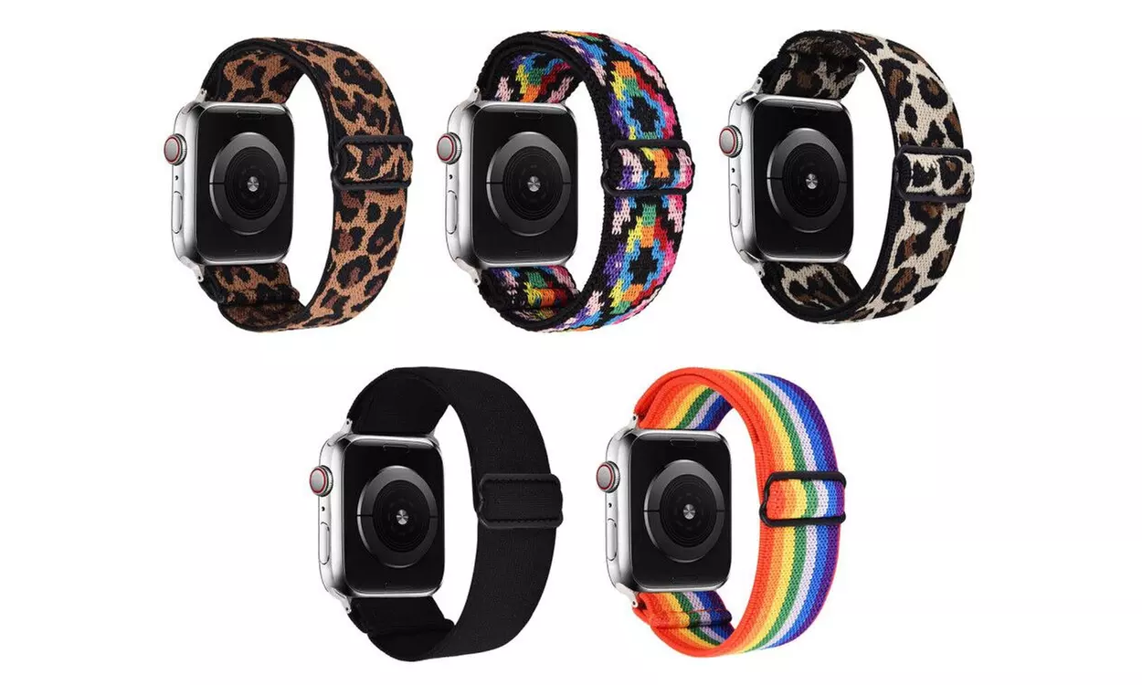 Nylon Elastic Stretch Loop Breathable Weave Band Apple Watch All Series  - Primary Image
