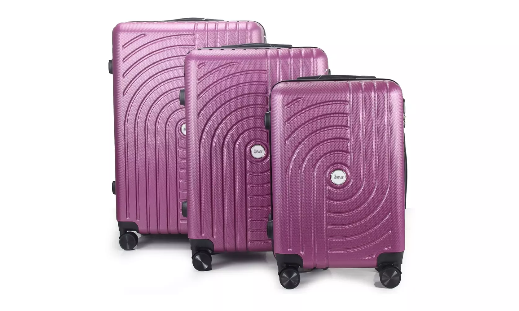 3-Piece Hardside Luggage Set with 360 Dual Spinner Wheels and Combo Lock