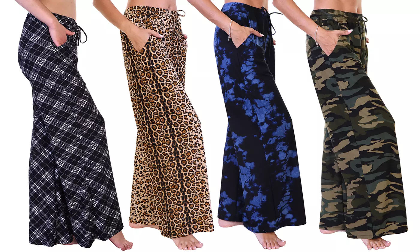 Angelina Mid-Rise Palazzo Pants with Pockets