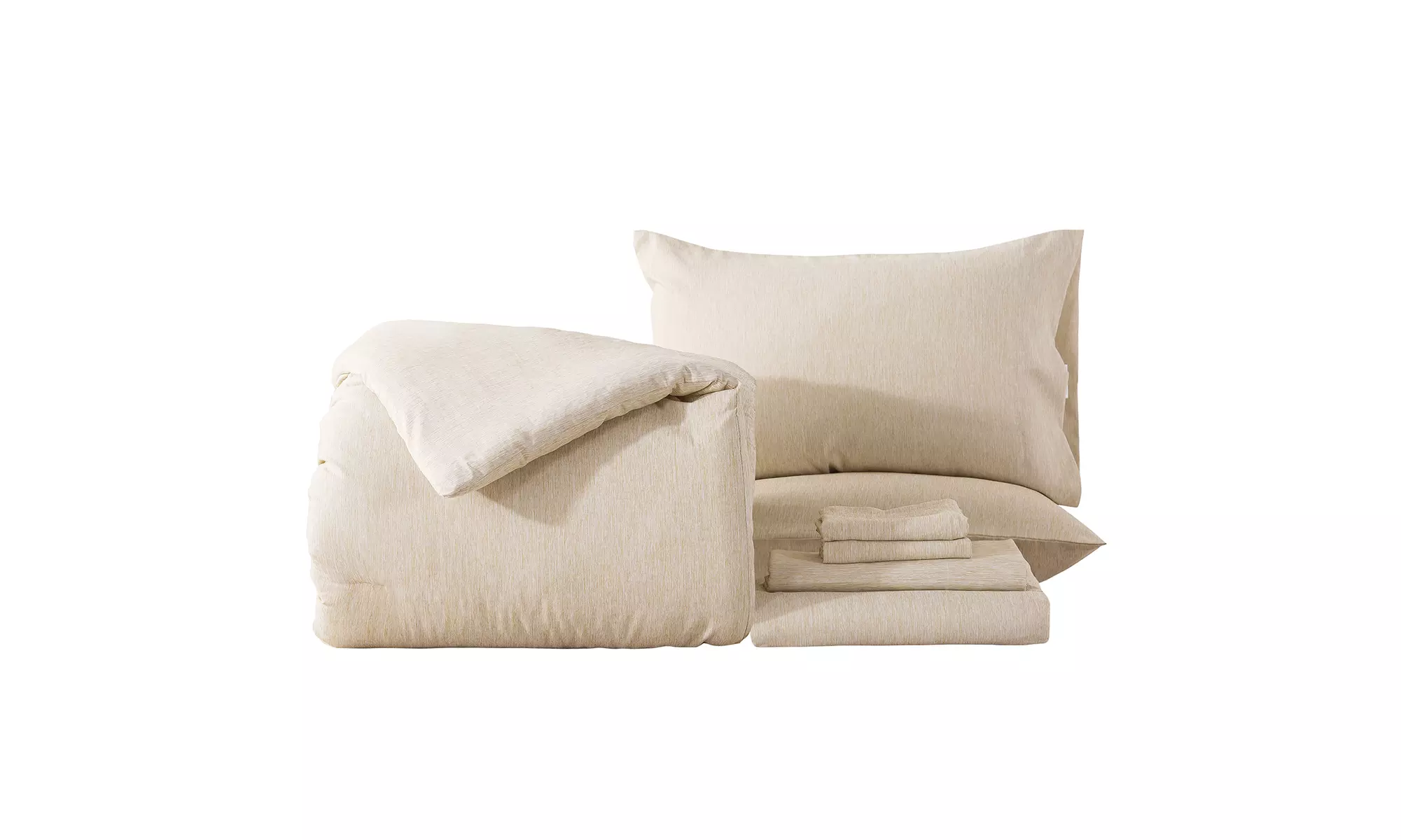 JML 6-8 Piece Comforter Set,Ultra Soft Cationic Dyeing Microfiber Bed In A Bag