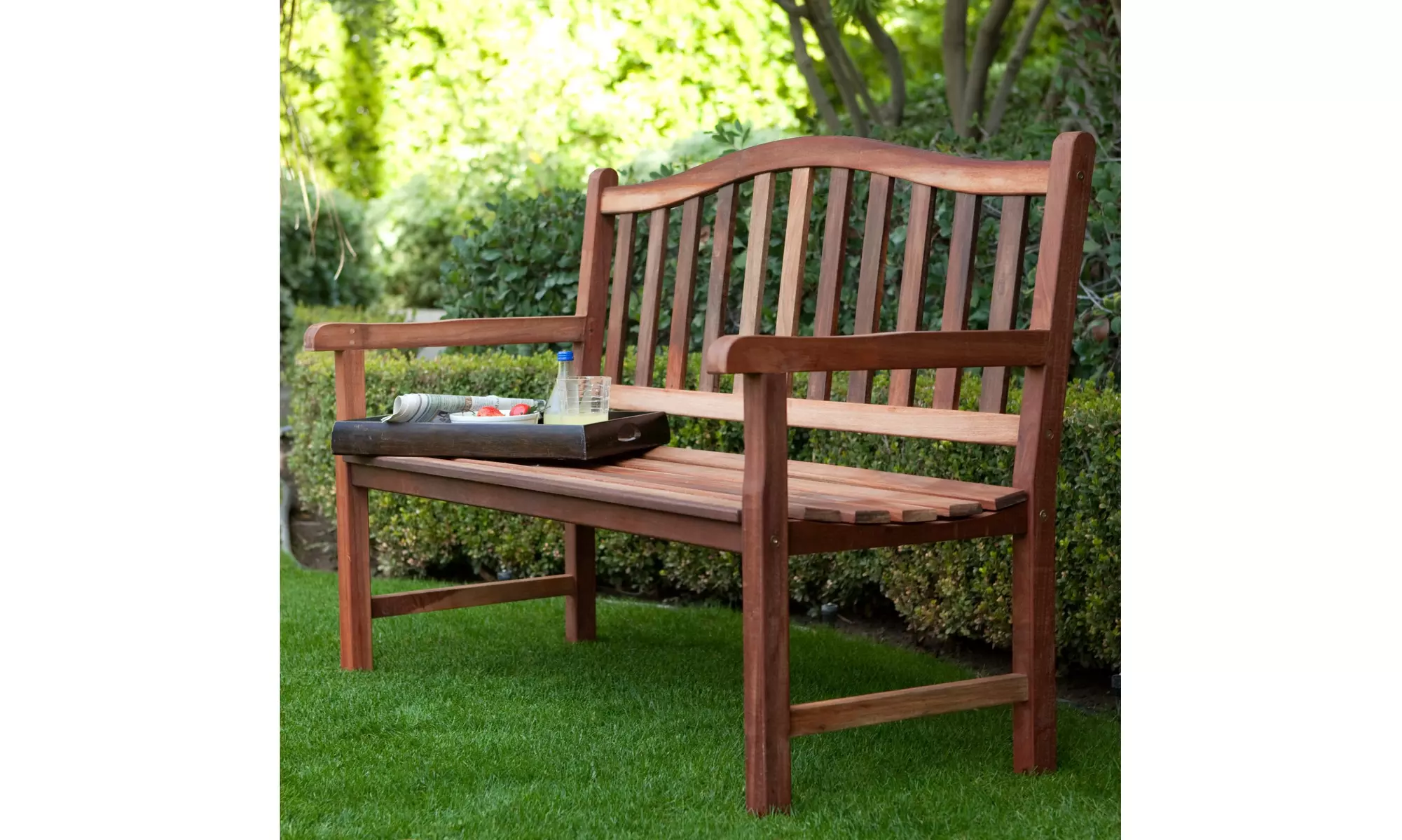 Belham Living Richmond Curved-Back 4-ft. Outdoor Wood Bench - Primary Image