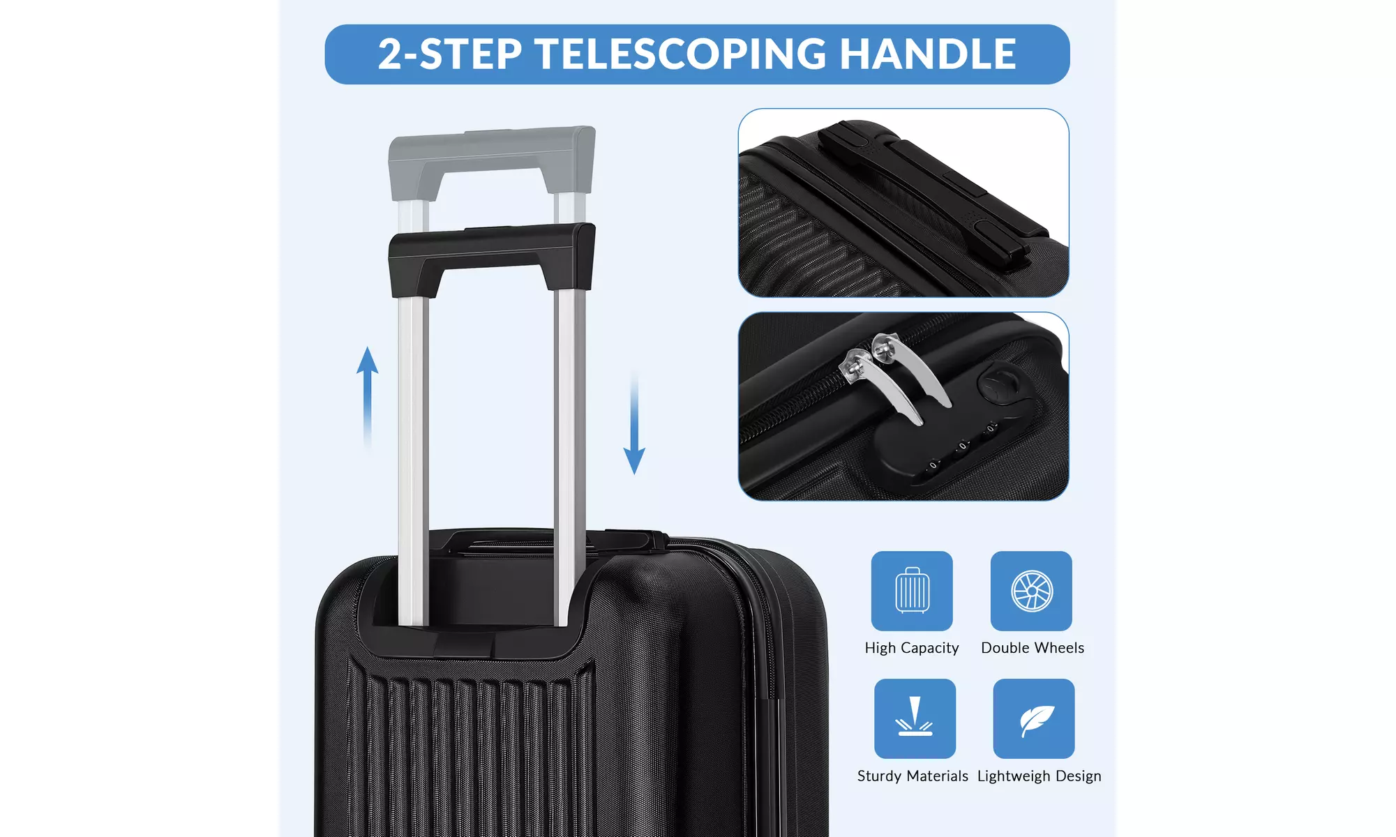 Dual Spinner Hard-Sided Carry-On Two-Piece Luggage Set