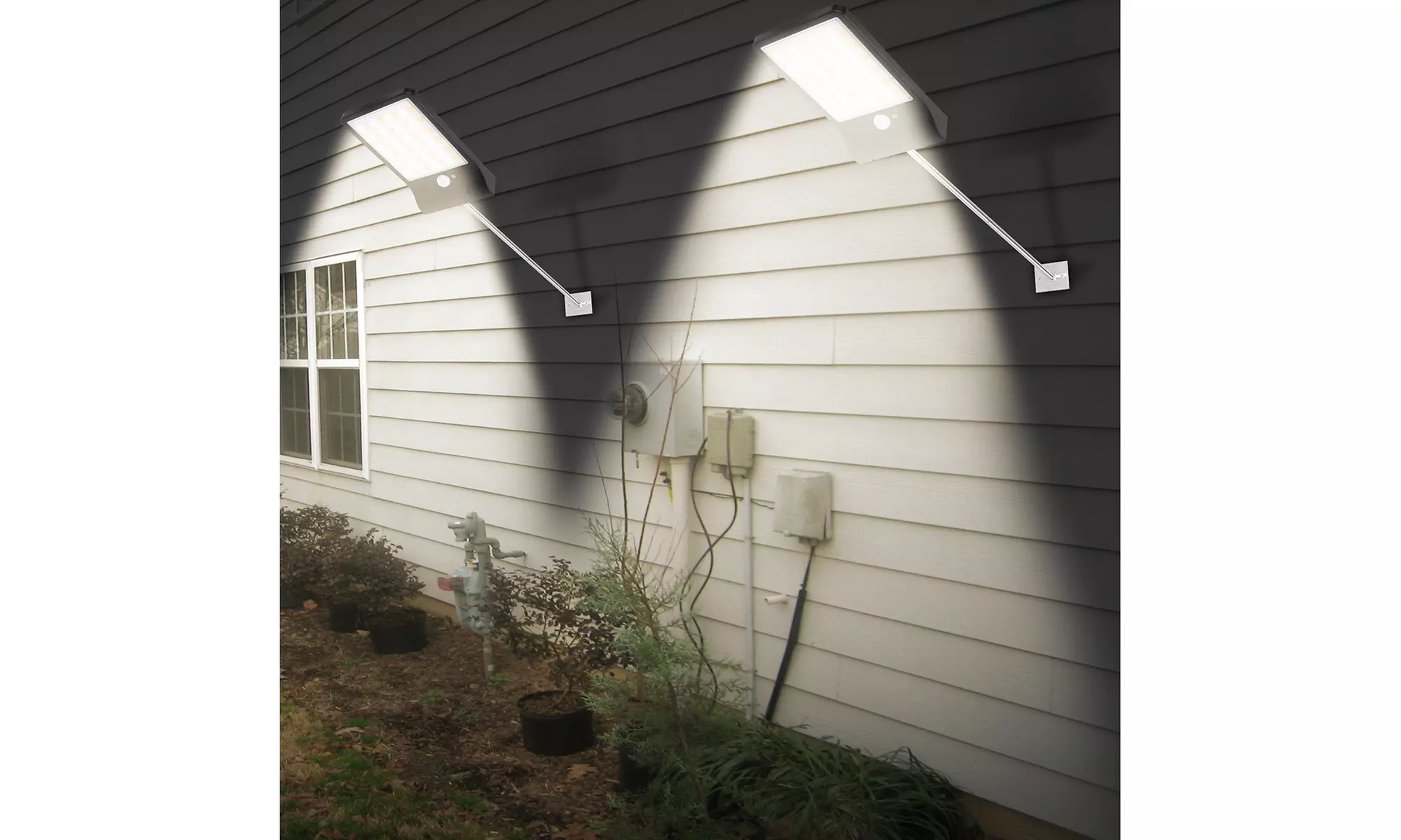 Waterproof Energy Saving Solar Wall Lights Three Modes Induction Remote Control - Primary Image