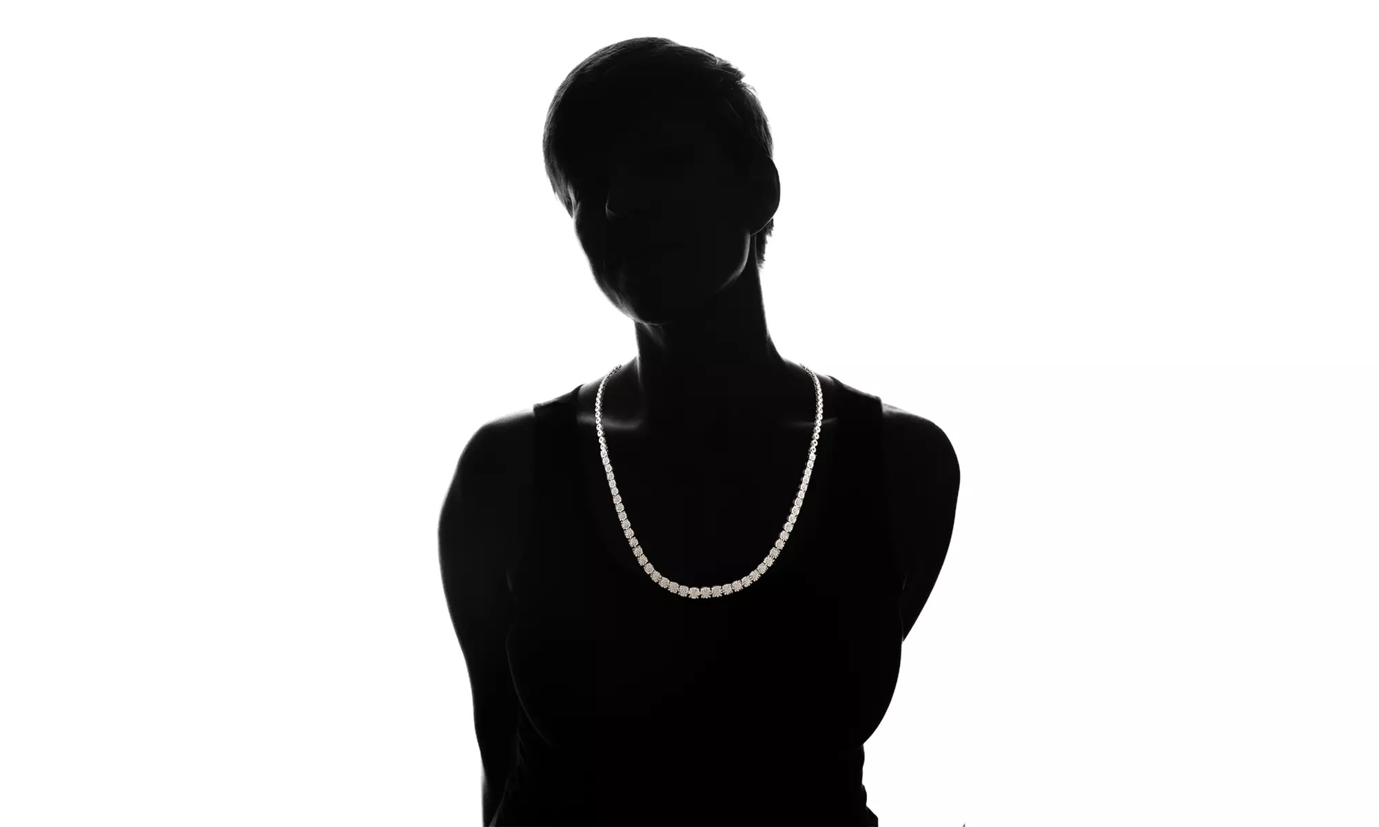 1/3 Carat Round Diamond Necklace In Sterling Silver By DiamondMuse - Second Medium
