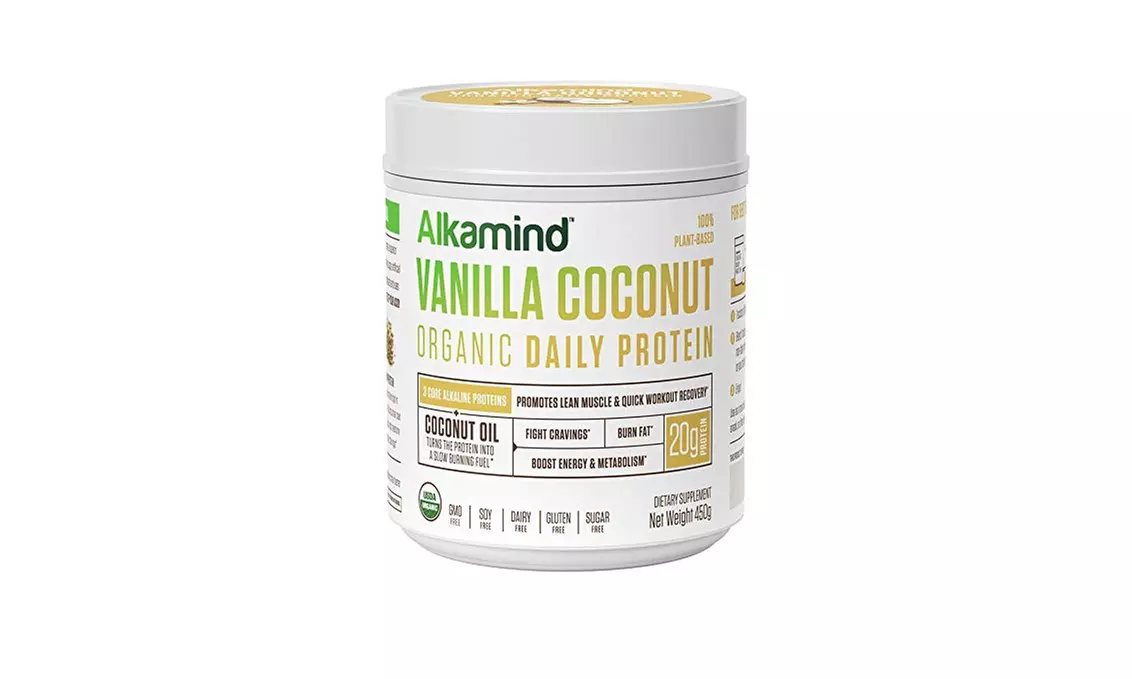 Alkamind Organic Daily Protein, Vanilla Coconut, 450 gram - Primary Image