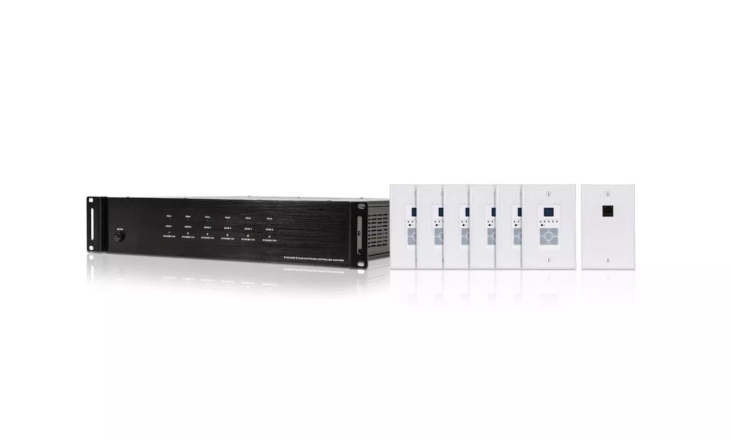 Monoprice 6 Zone Home Audio Multizone Controller and Amplifier Kit  - Primary Image