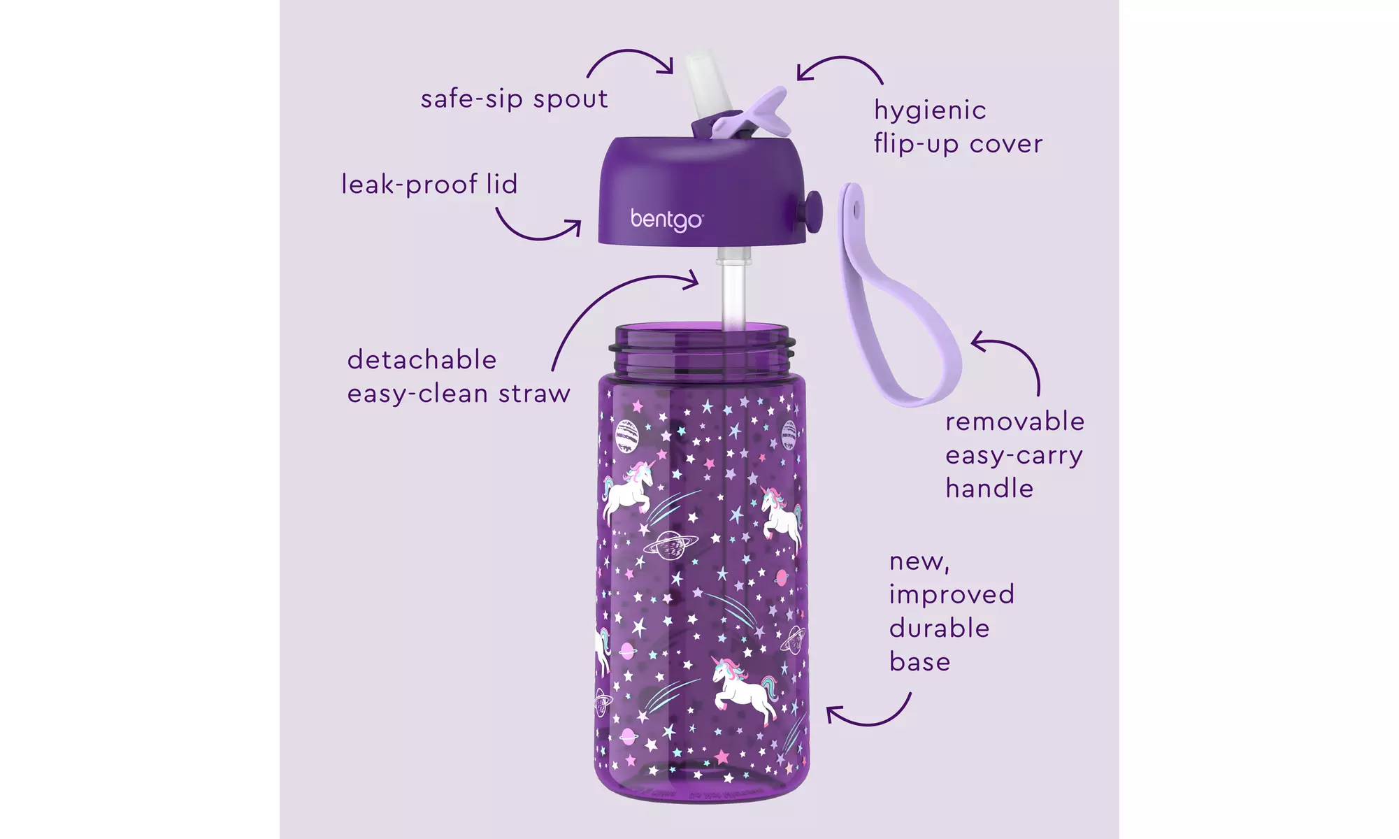 Bentgo Kids Water Bottle (1 and 2 Pack options)