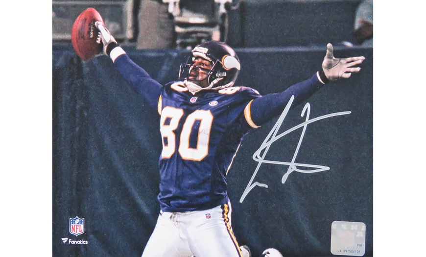 Cris Carter Signed Minnesota Vikings Arms Out Celebration 8x10 Photo ...