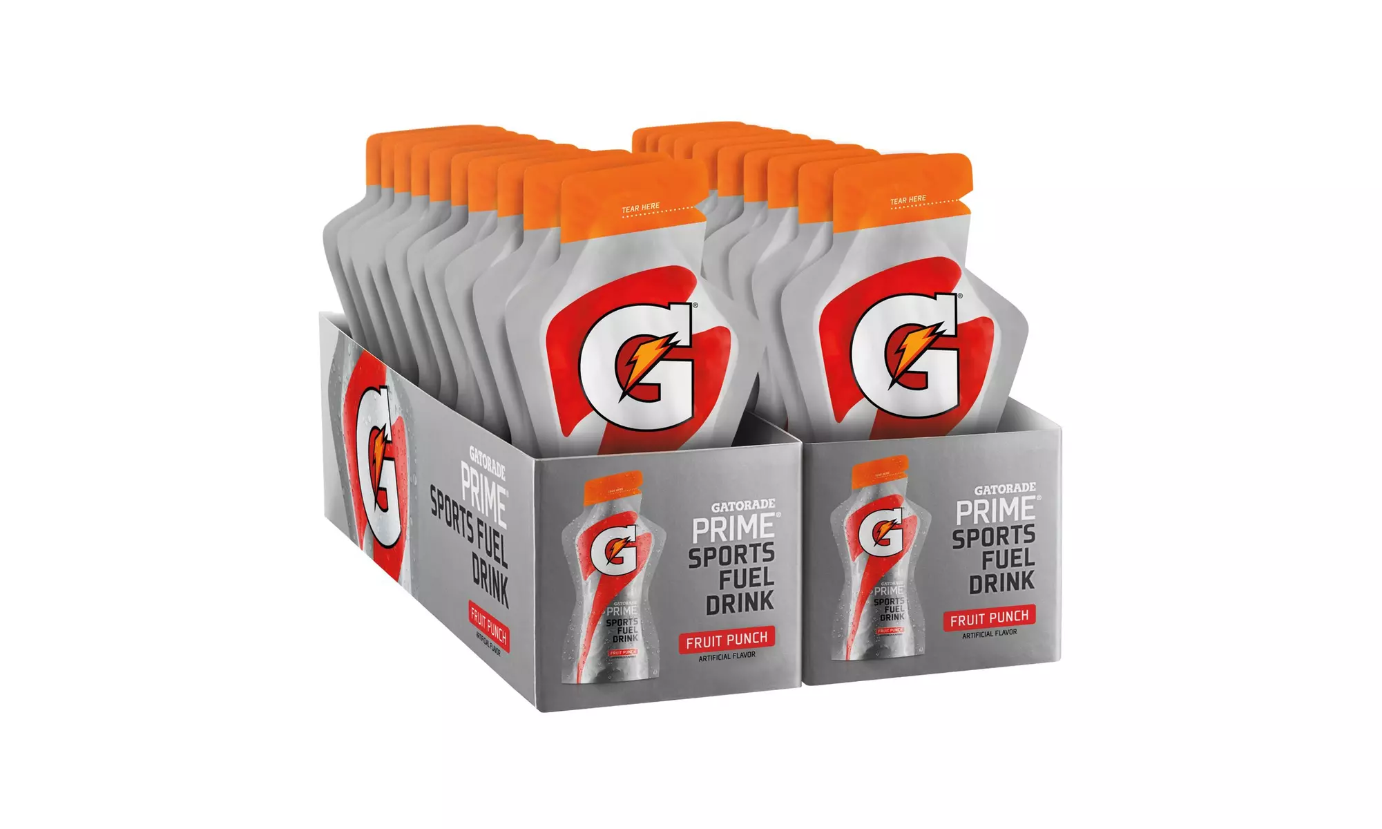 Prime Sports Fuel Drink, Fruit Punch, 4 Ounce Pouches Pack of 20 - Primary Image