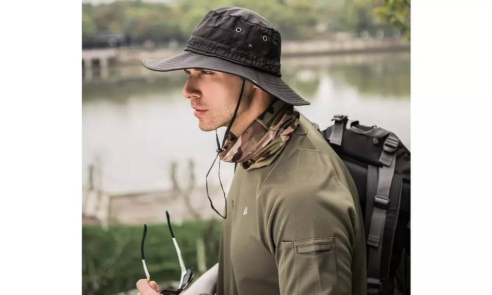 Bucket Hat Outdoor Cap Wide Brim Sun Boonie Fishing Hat for Men and Women