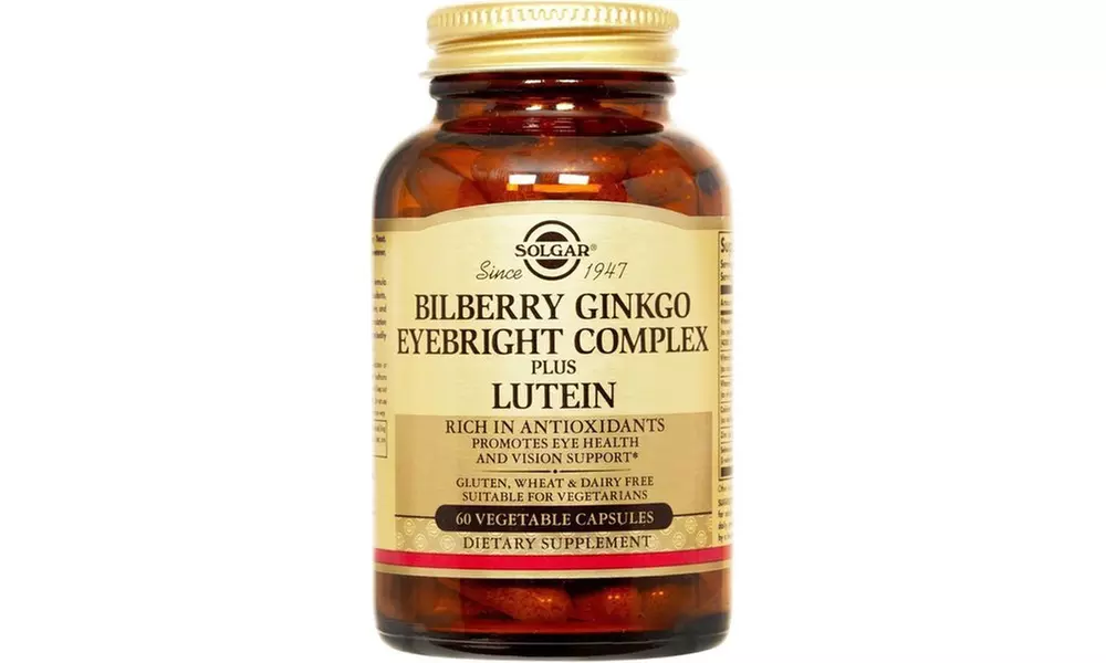 Solgar Bilberry Ginkgo Eyebright Complex Plus Lutein - Primary Image