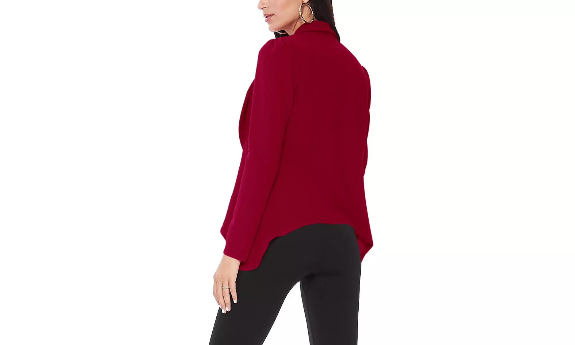 Casual Long Sleeves Open Front Office Wear Solid Blazer Jacket S-3XL