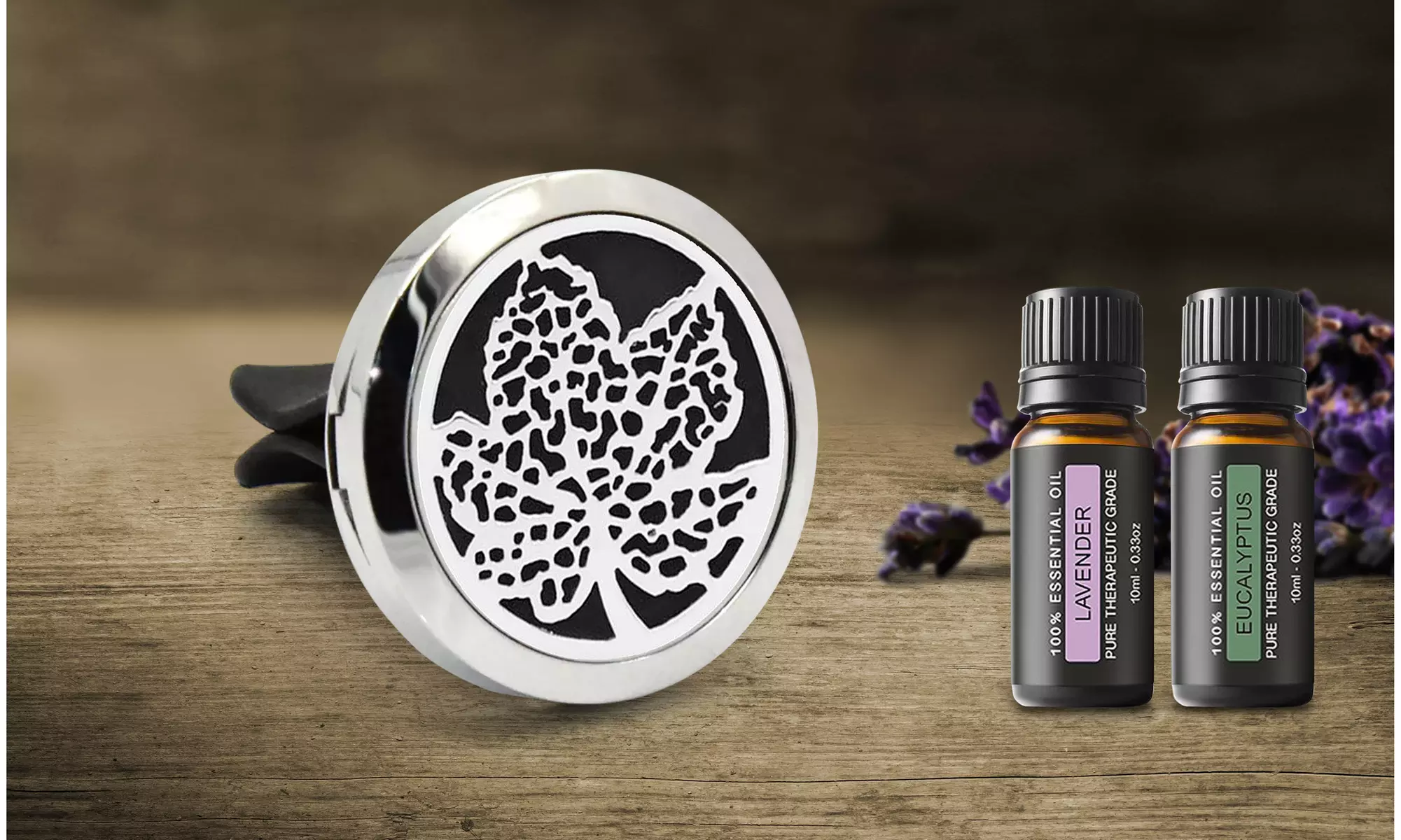 Aromatherapy Essential Oil Car Vent Diffuser with Two Optional Oils - Primary Image