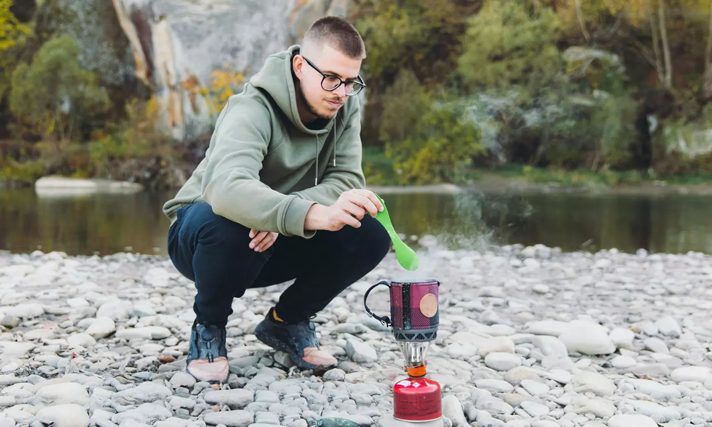 iMounTEK Portable Butane Gas Stove with Piezo Ignition and Burner