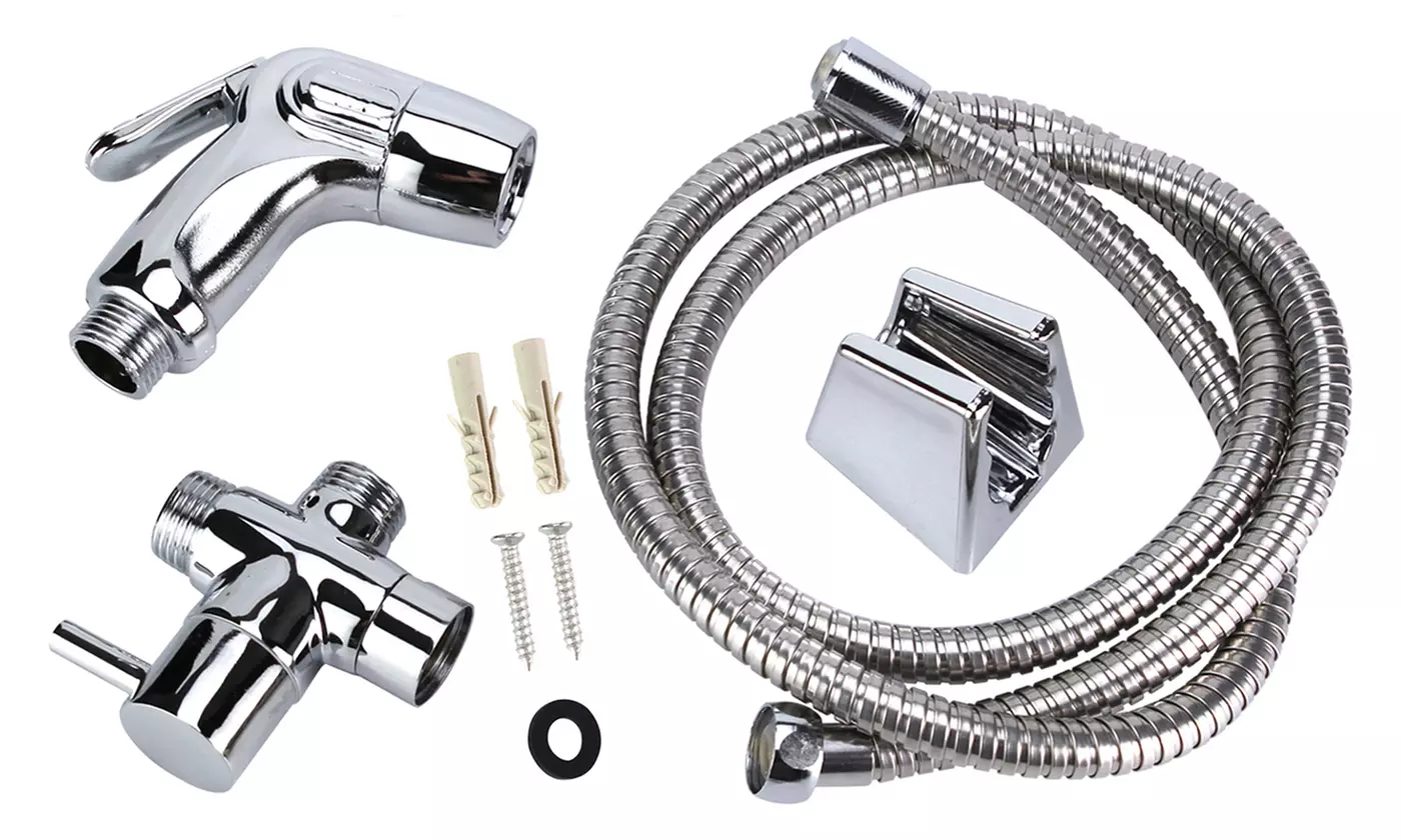 Faucet Hand Held Faucet Shower Head Sprayer Set T-Adapter for Toilet Bidet - Primary Image