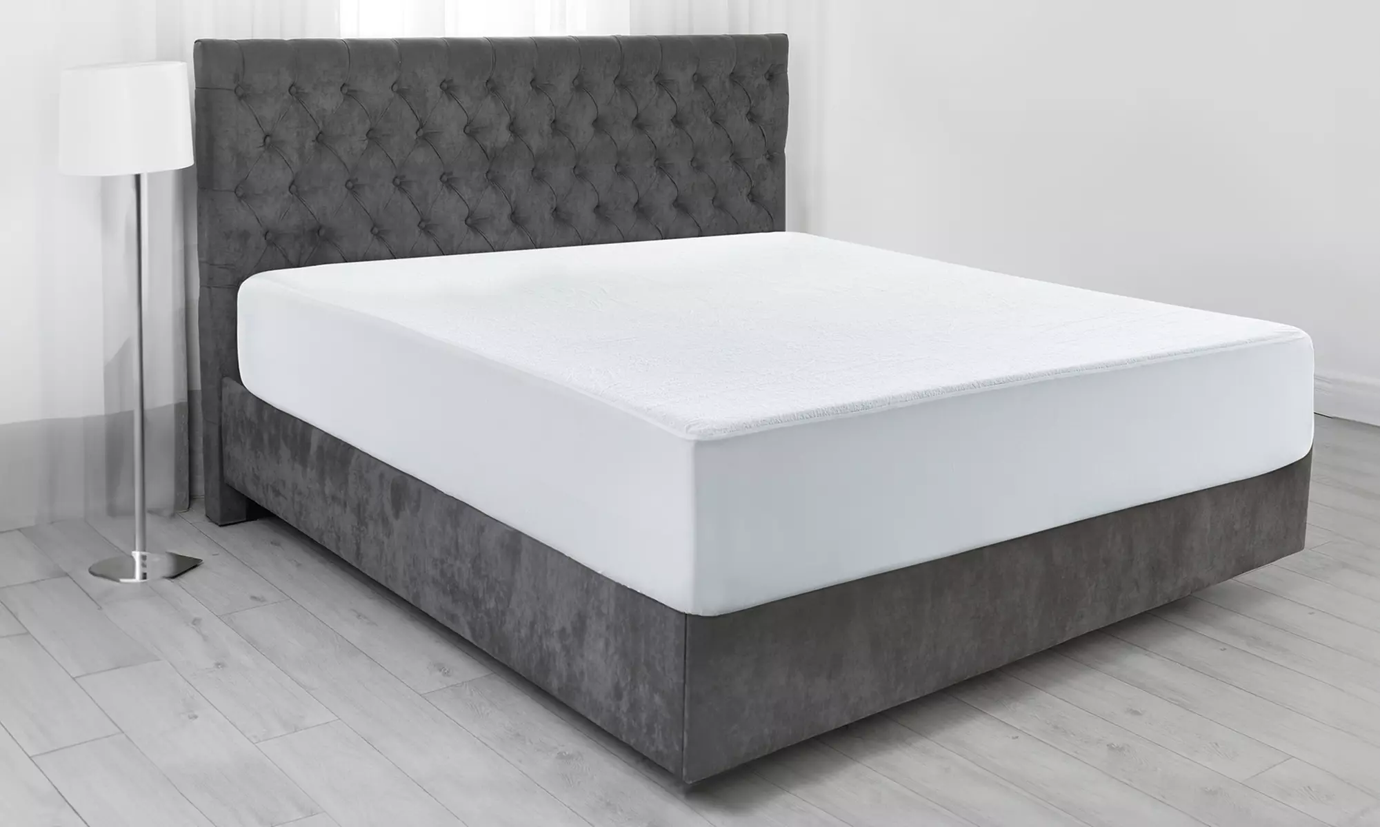 Lux Decor Polycotton Fitted Mattress Protector Waterproof Terry Mattress Topper